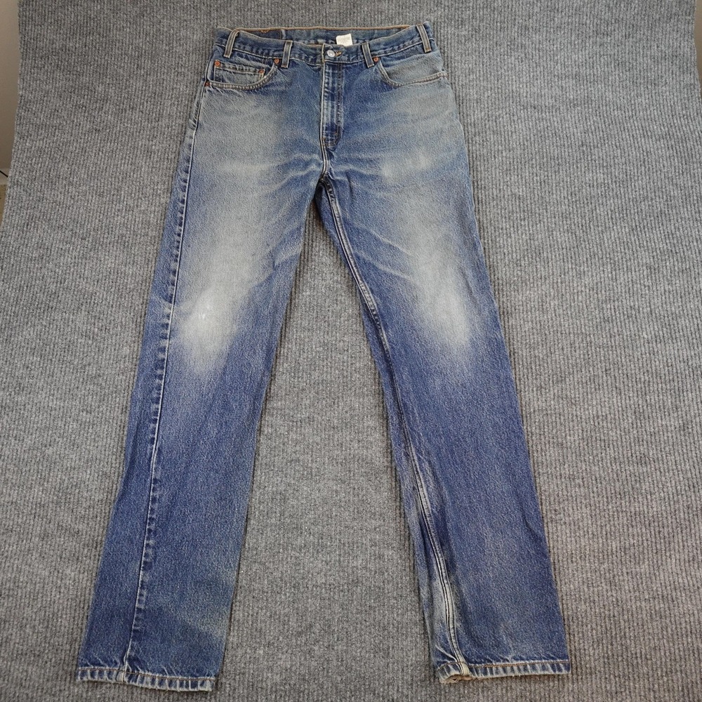 Vintage Levis 505 Jeans Mens 36x34 (33x33) Blue Straight Distressed Faded
